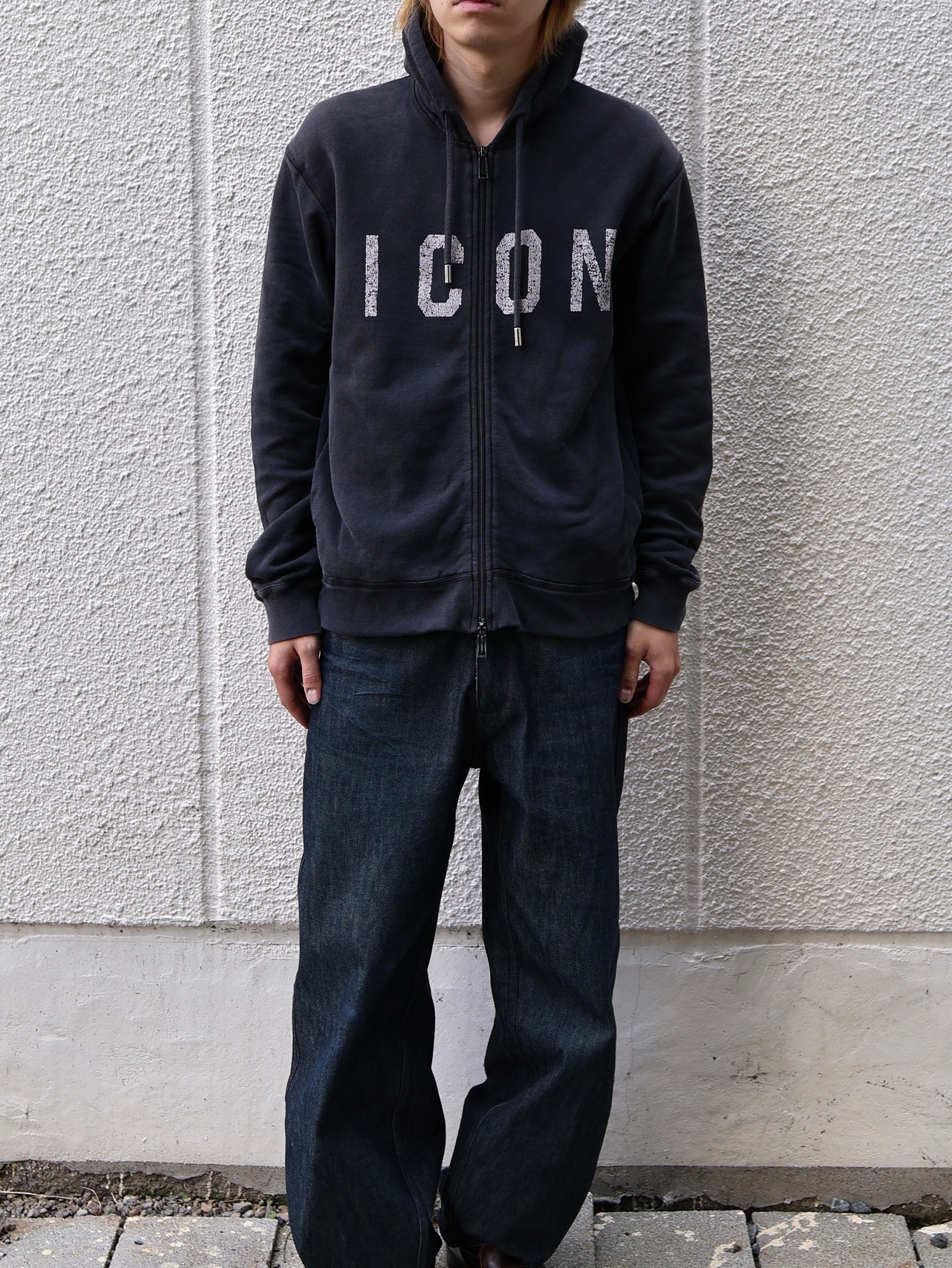 【DSQUARED2】graphic design zip up hoodie