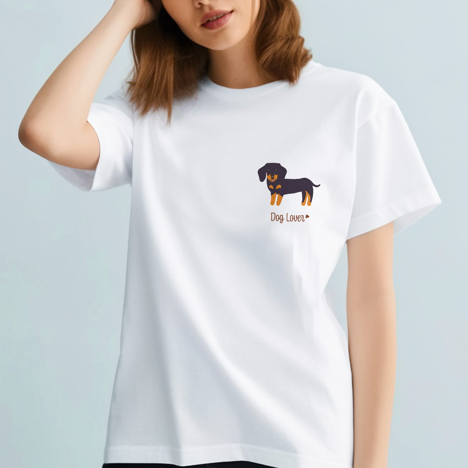 ダックスフンド シンプル柄 毛色7色 】 Tシャツ おしゃれ かわいい 犬