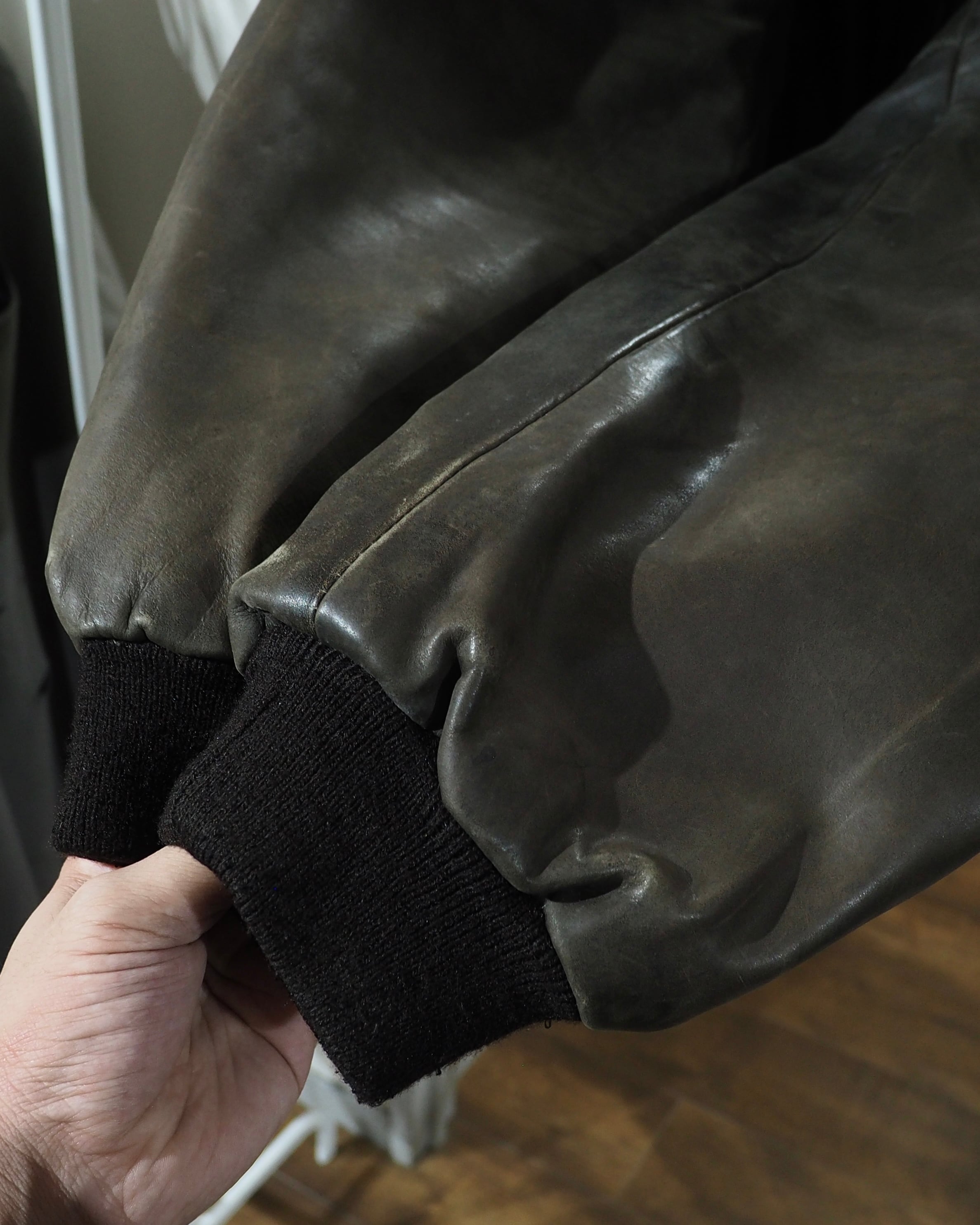 1990s " AVIATRIX " Beautiful Dark Brown Color Vintage Flight Leather Jacket