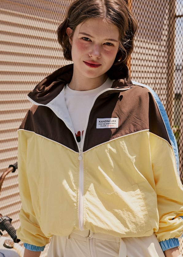 Colorblock Windbreaker Jacket | kandini
