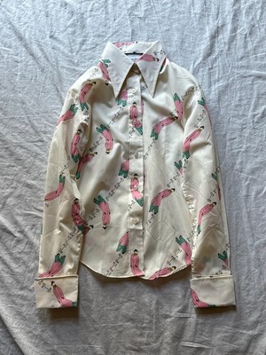 1970s Women’s Euro good pink pattern shirt