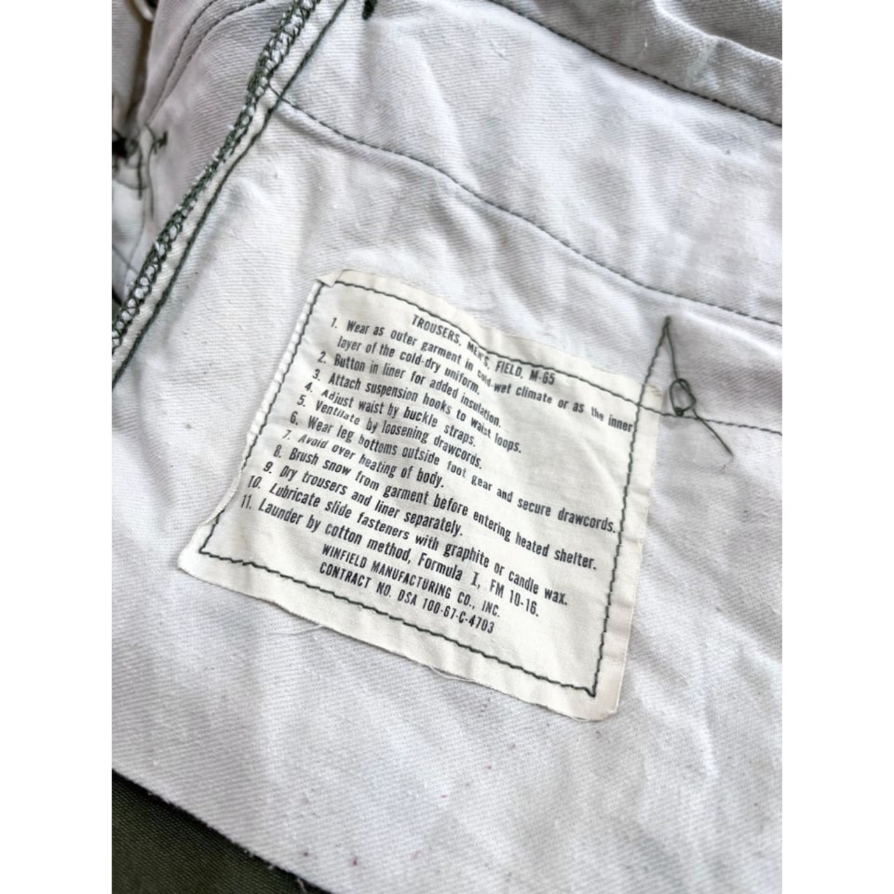67s US ARMY "2nd" M-65 FIELD TROUSERS Size MEDIUM-REGULAR