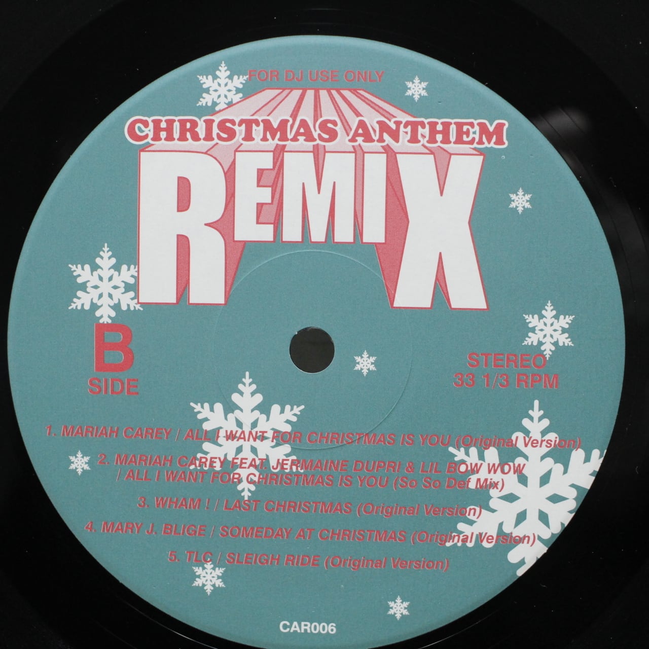 V.A. (MARIAH CAREY.WHAM!.MARY J BLIGE.TLC) / CHRISTMAS ANTHEM REMIX (SPECIAL REMIX) [CAR006] - 画像2