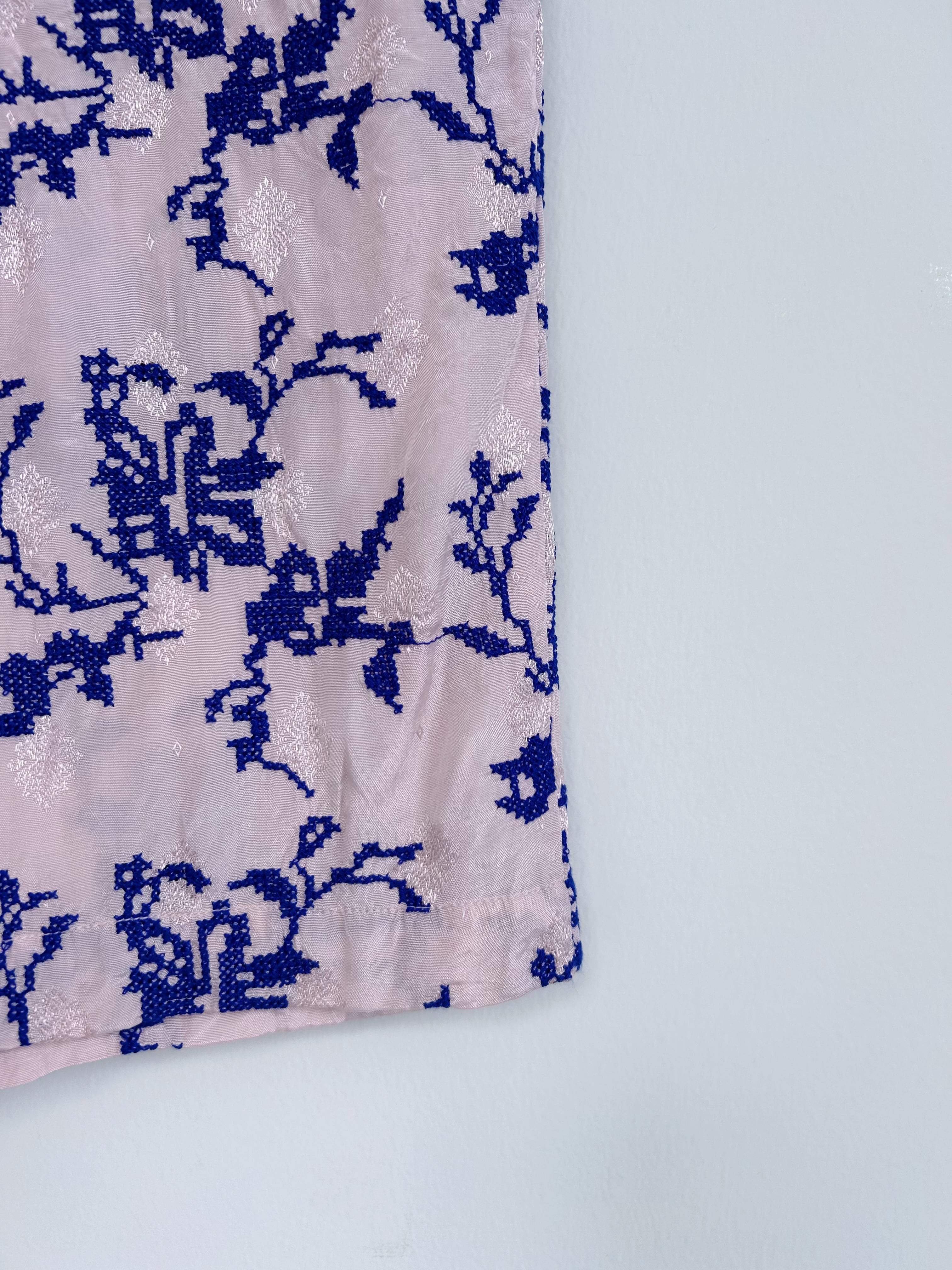 Sara Mallika Rayon Jaquard Flower All Over Embridery Pants | KOKO