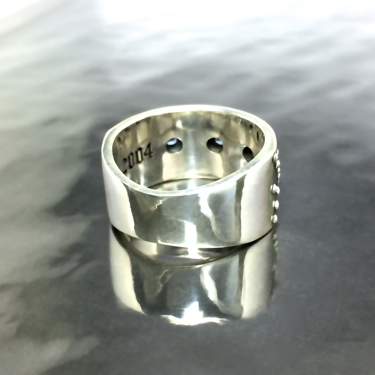 STUD RING [B] with BLUE TOPAZ / スタッドリングB・ブルートパーズ