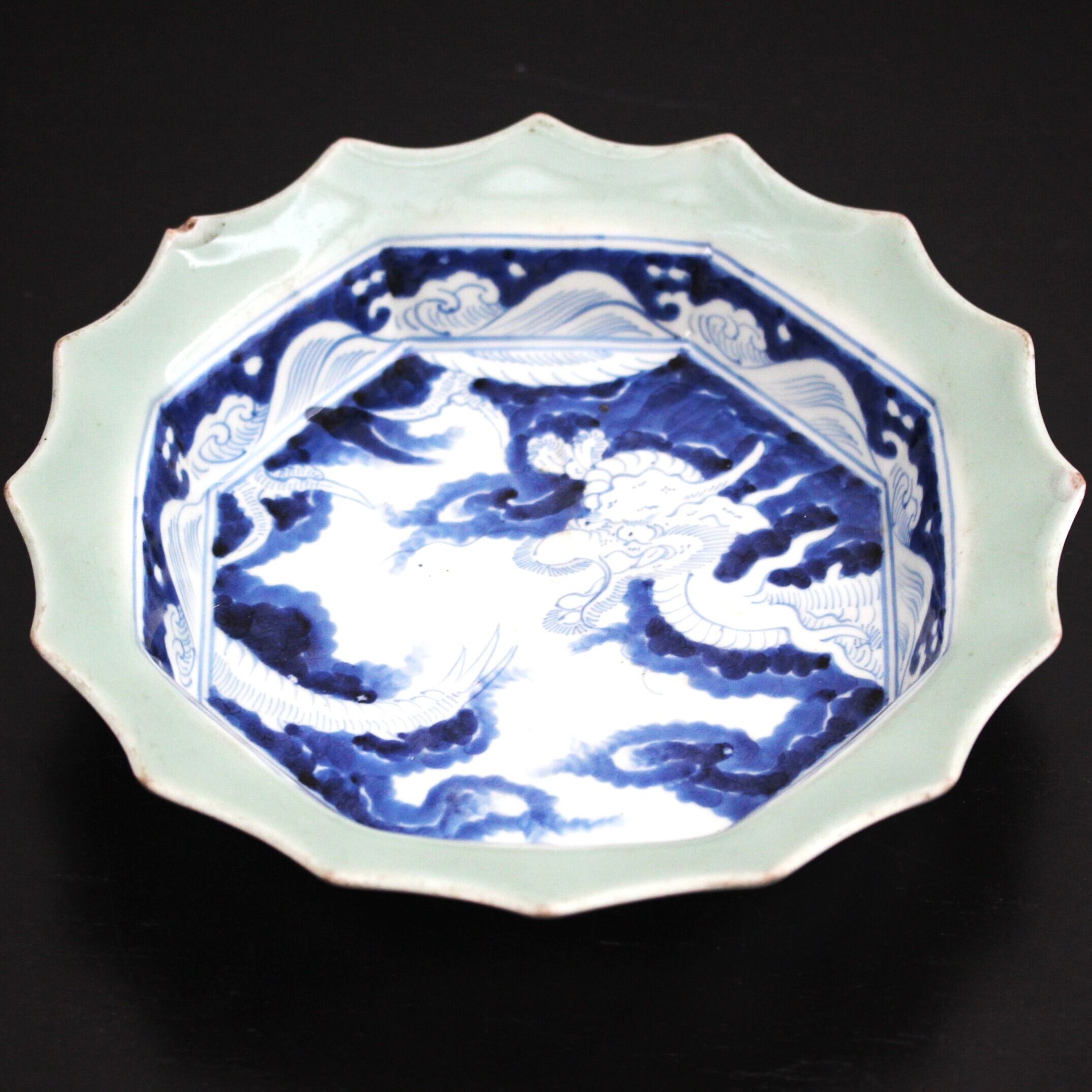 江戸時代初期　初期伊万里　染付　草花図 碗　茶碗　呼び継ぎあり　陶片　古陶磁器 江戸時代初期 初期伊万里 染付 草花図 碗 茶碗 呼び継ぎあり 陶片