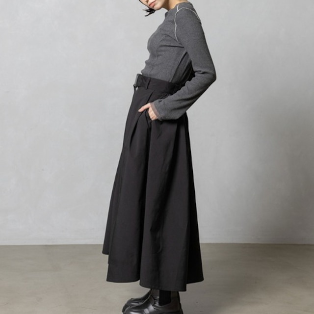 【MARECHAL TERRE】Belted Tuck Skirt