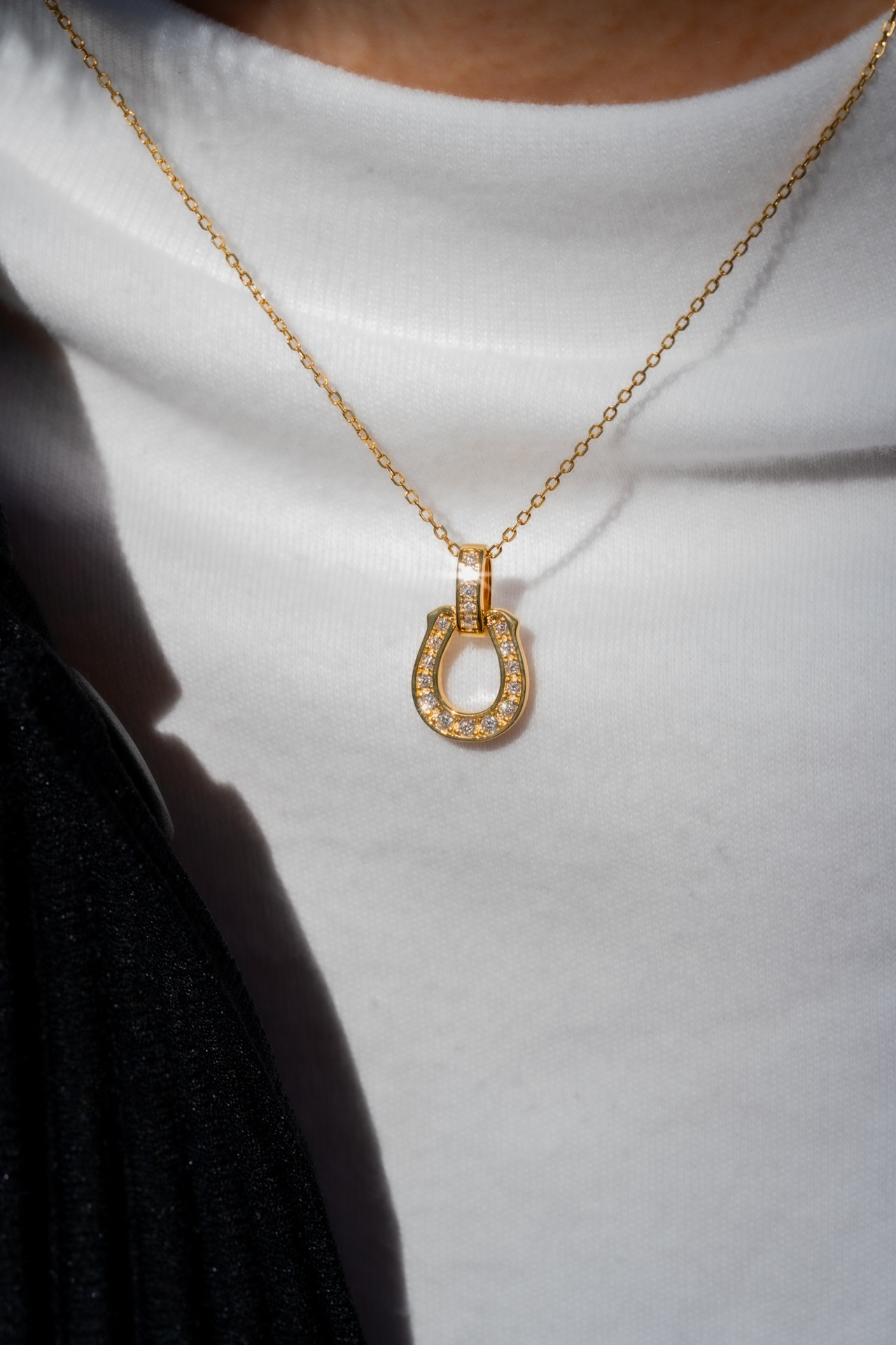 【Horse Dia Necklace】medium / GOLD