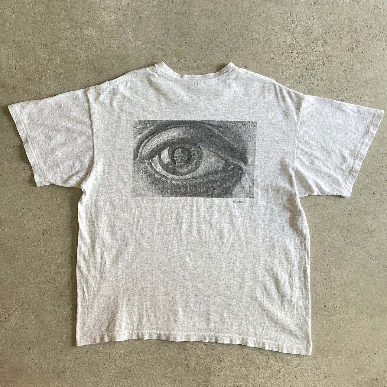 90年代 USA製 M.C.ESCHER EYE エッシャー 眼 アート バックプリントT 