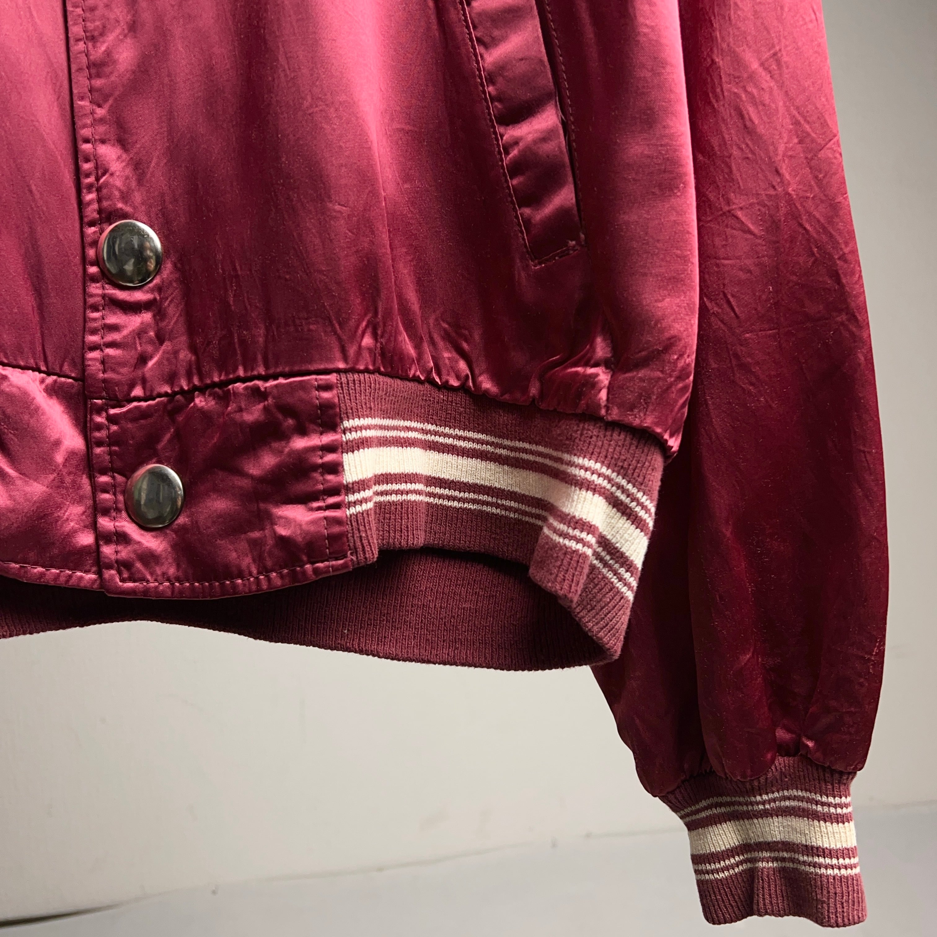 1960's SATIN STADIUM JACKET 60年代 サテン スタジャン リブ