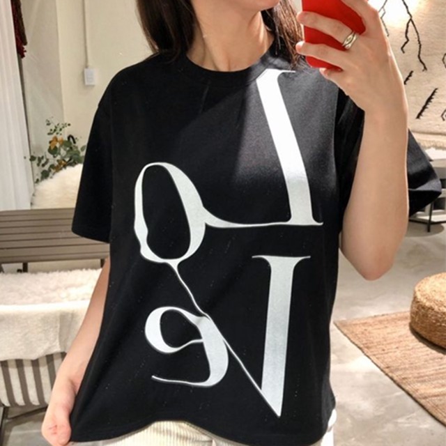 ロゴTシャツ　シンプル ベーシック モノトーン★２色