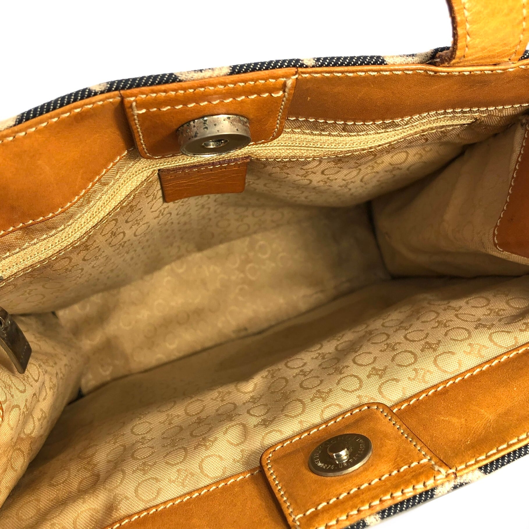 CELINE セリーヌ クラブブラゾン デニム ハンドバッグ インディゴ