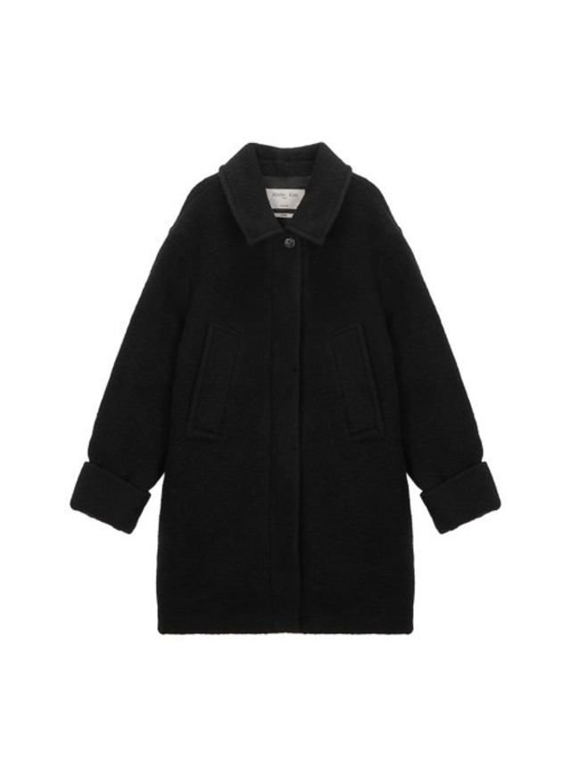 [MATIN KIM] WOOL BLENDED HALF COAT IN BLACK
