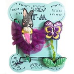 刺繍ミニブローチRabbit ballerina