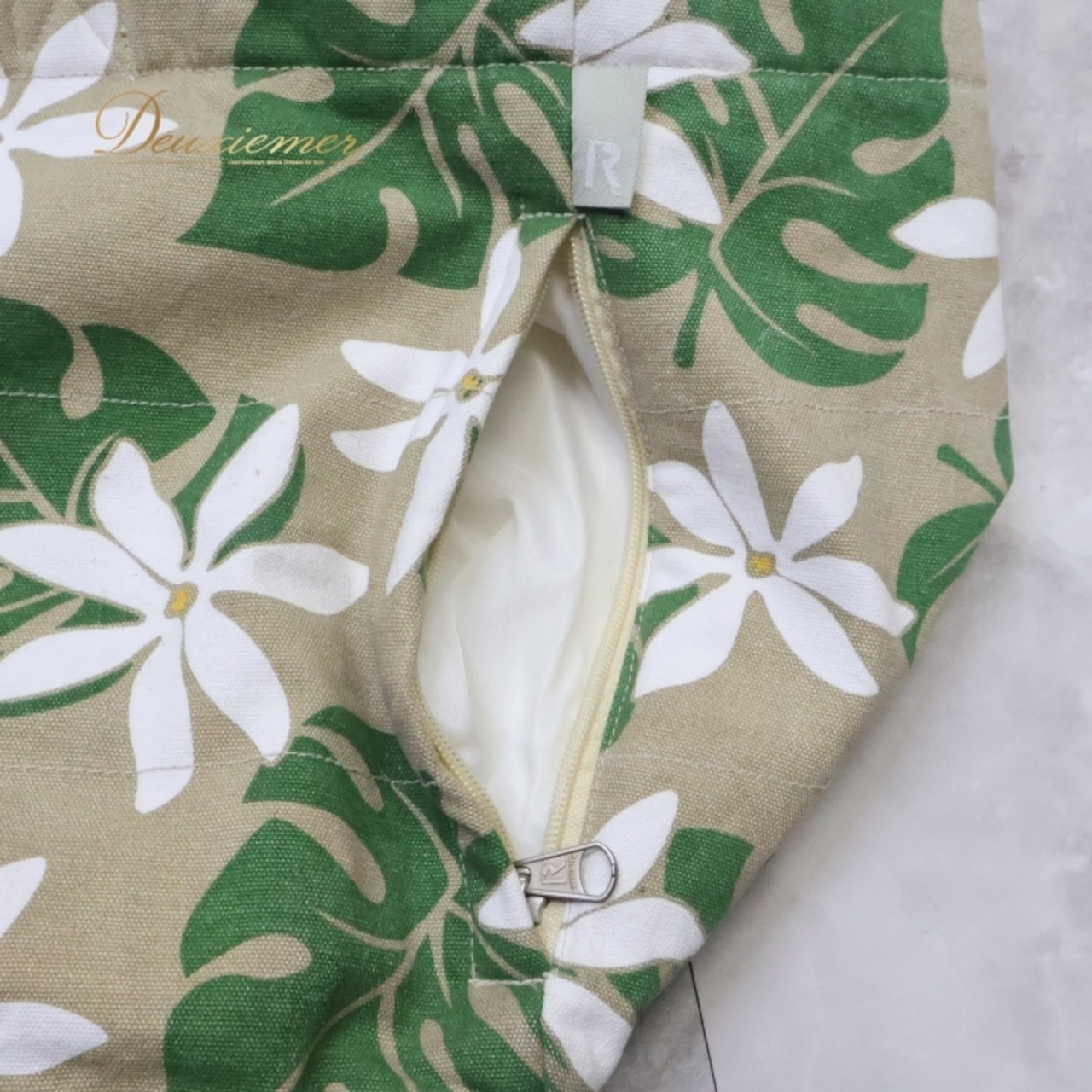 フラダンス 小物 バッグ セキノレーシングスポーツ Hula Hawaii ベージュ系 ティアレ柄 モンステラ柄 トートバッグ 大きめ 大容量 茶 白 緑 ハワイアン アロハ ハワイアンプリント フラ ダンス レッスン おしゃれ 便利 可愛い