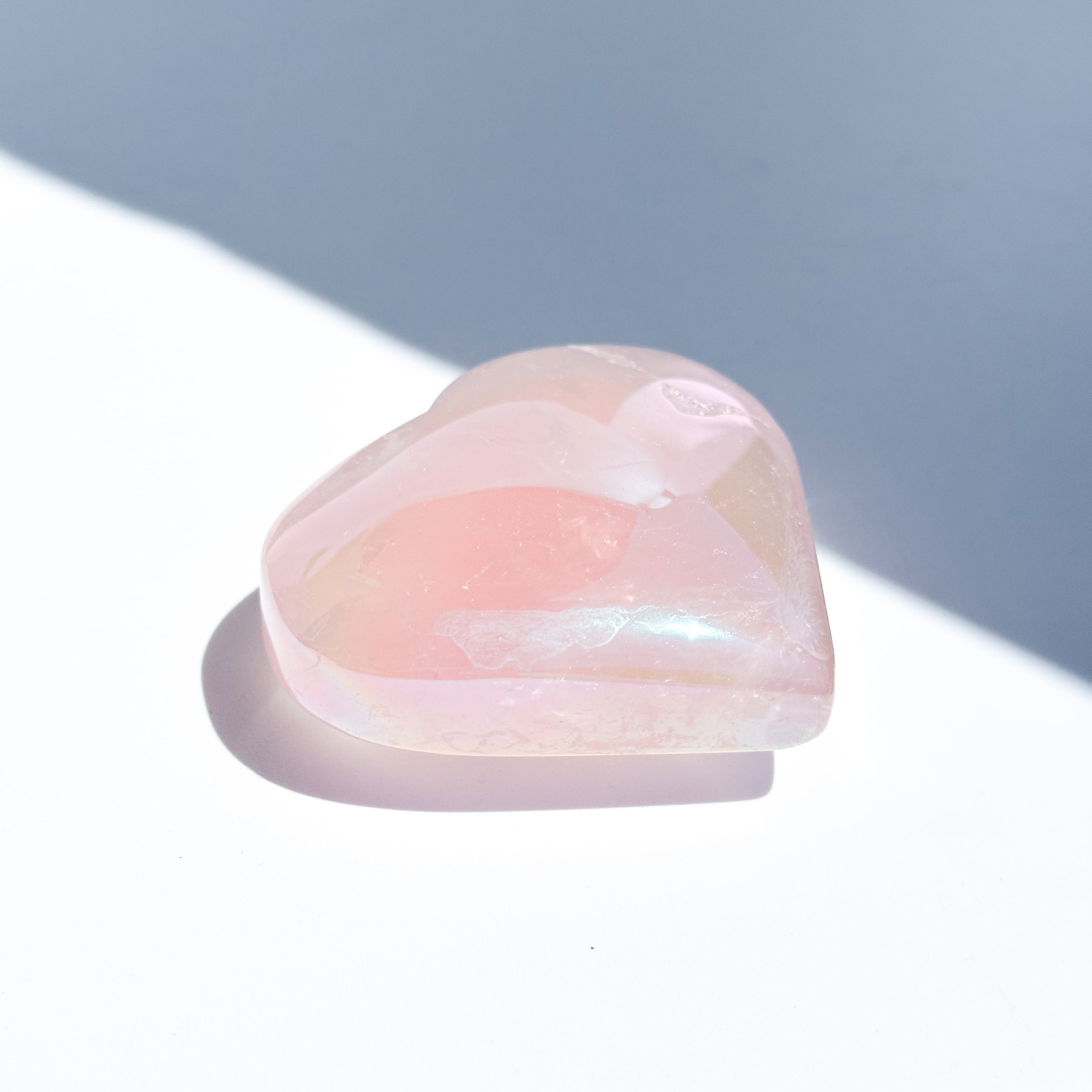 Big♡エンジェルオーラローズクォーツ ハート85♡ Angel Aura Rose