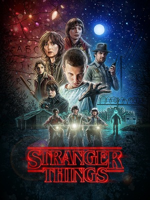 40cm x 30cm キャンバスアート　ストレンジャーシングス シーズン1 メインビジュアル　STRANGER THINGS