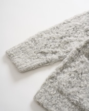 Fluffy Hand Lacy Cardigan Knit