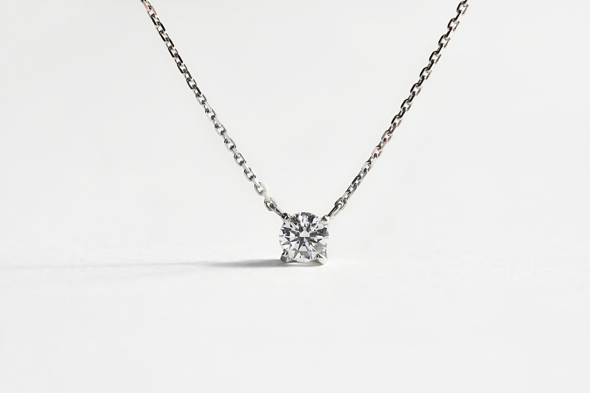 『一粒』ダイヤモンドネックレス 0.301ct / D / VVS-1 / 3EX H&C / Pt900