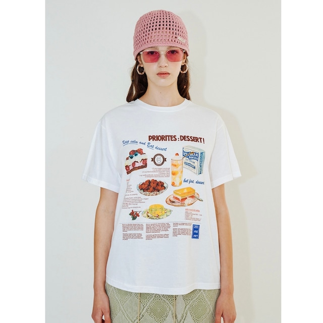 [ODDONEOUT] Sweet Dessert T-shirts_White 正規品 韓国ブランド 韓国ファッション 韓国代行 韓国通販 Tシャツ