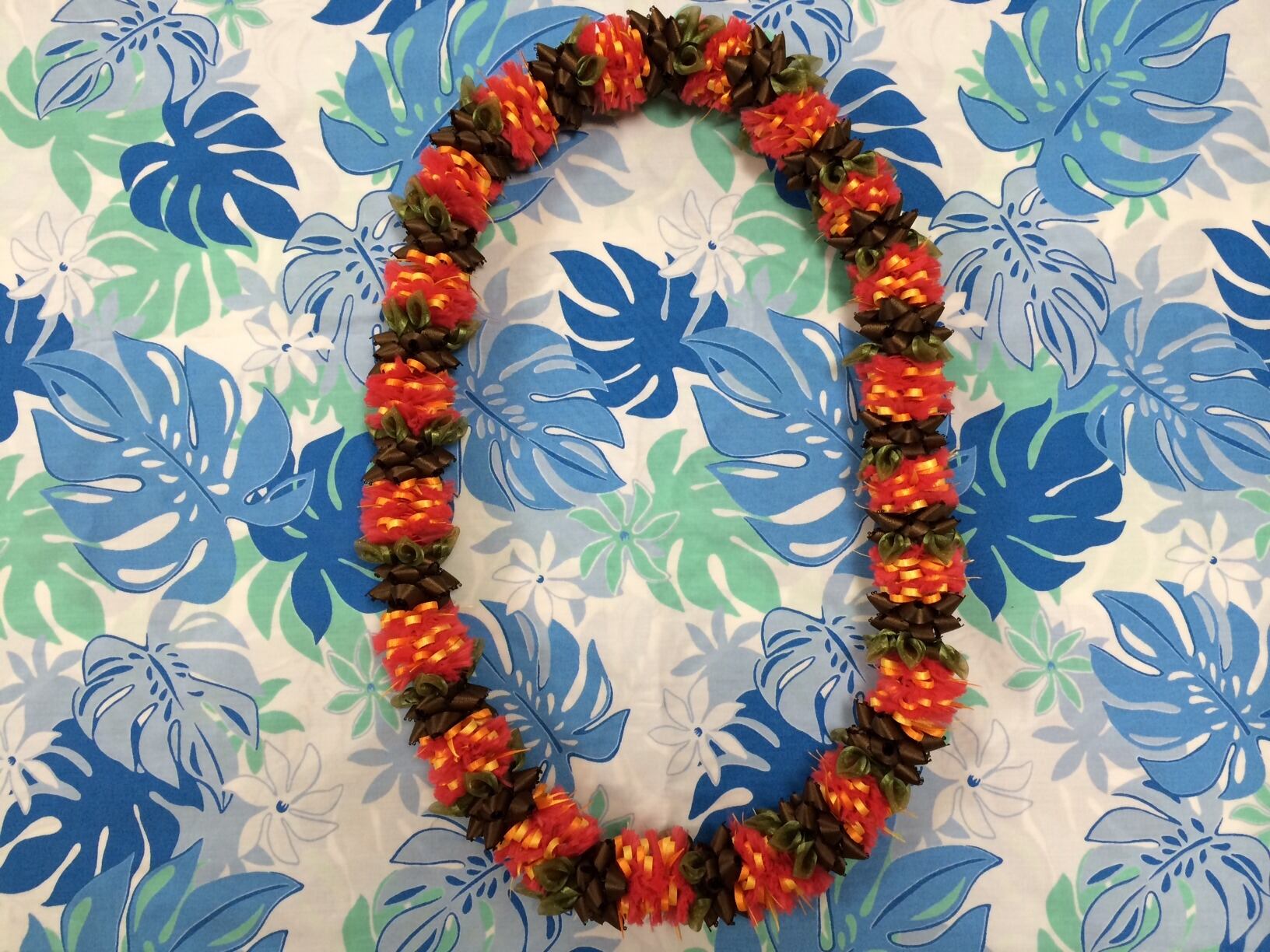 //たまげた//ハワイアンリボンレイ11点 ピカケを使ったレフア キット♪ハワイアンリボンレイ】 | リボンレイ