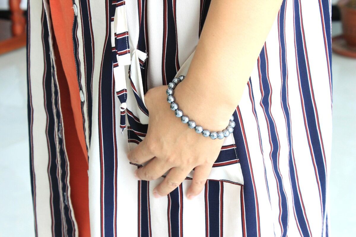 テラヘルツ ブレスレット TERAHERTZ 128面カット 8mm レディース