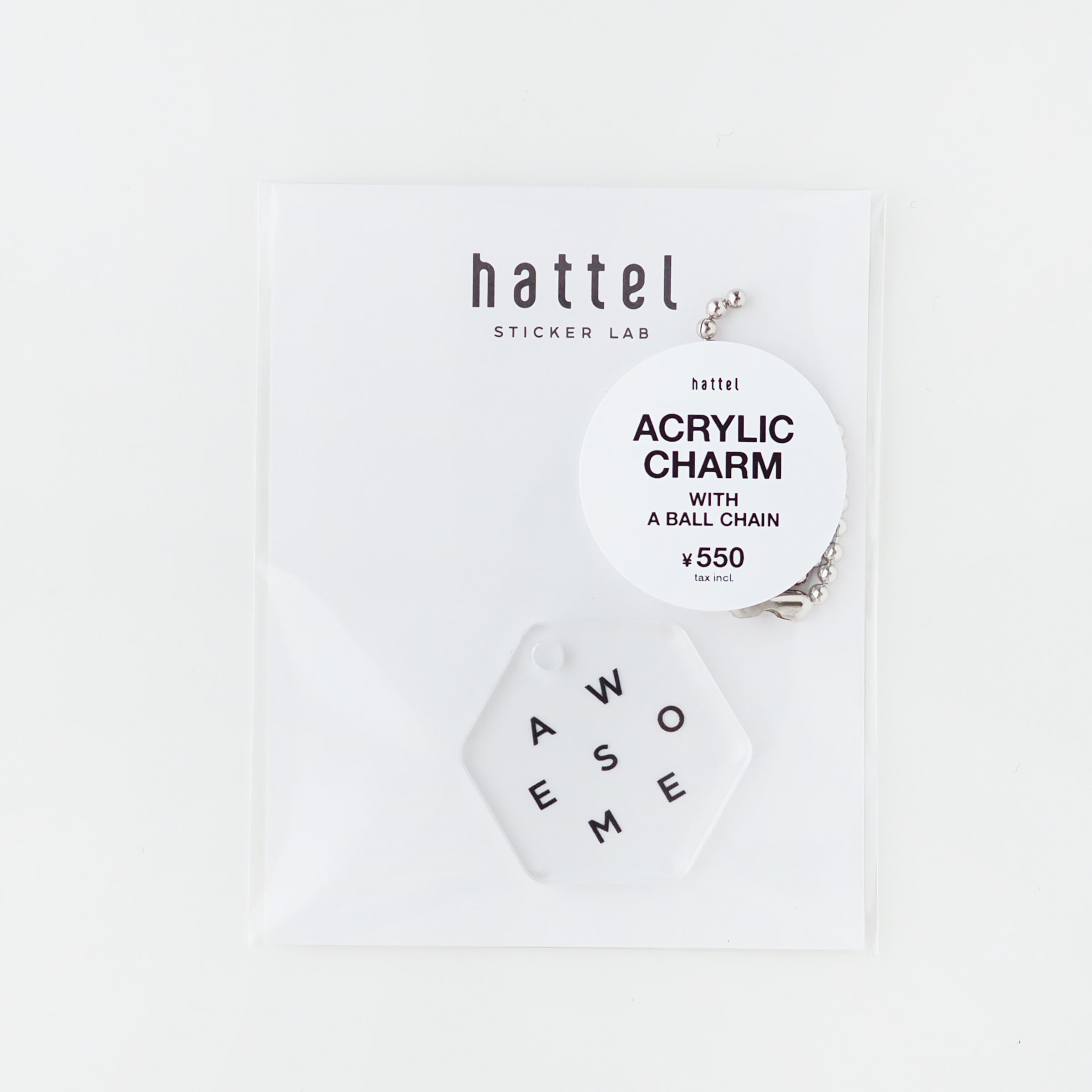 AWESOME｜モノクロ｜アクリルチャーム｜hattel | ASANEL
