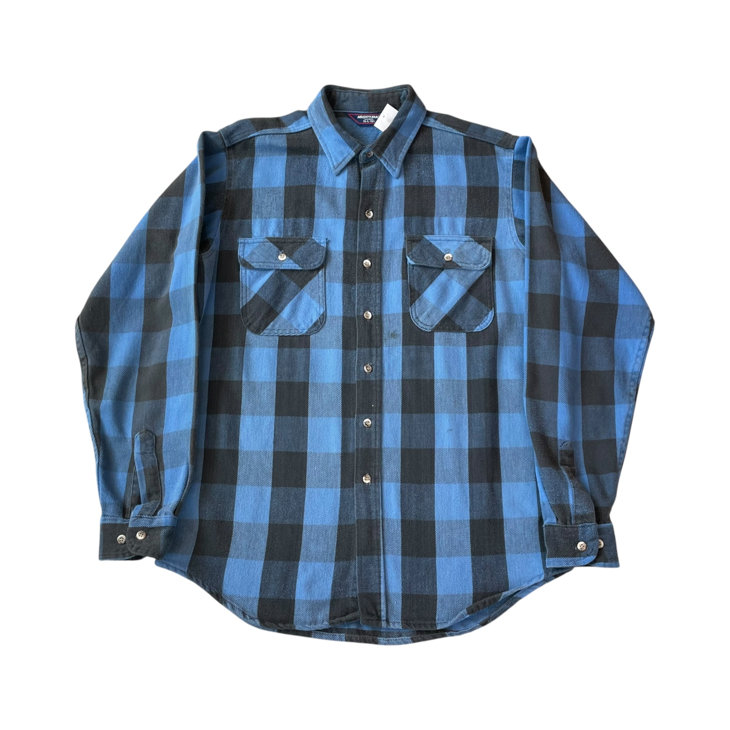 80s MIGHTY-MAC heavy flannel shirt