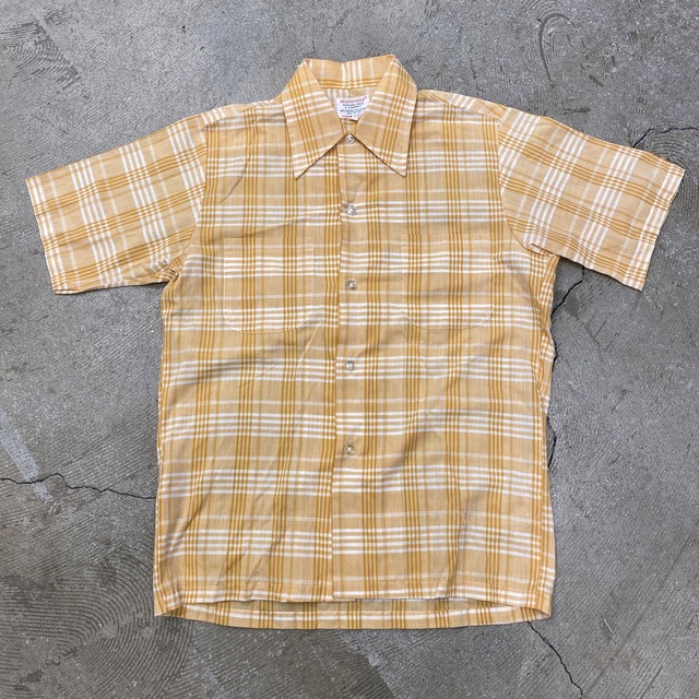 Ⓚ1970s MUNSFIELD S/S CHECK SHIRT