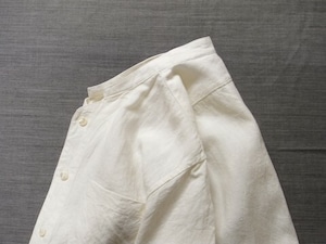 belgium-farmers h/s linen shirt / frenchwhite