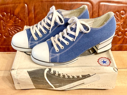 converse（コンバース）HI HEELED（ハイヒールド） 7.5 24.5cm ネイビー 厚底 90s 241