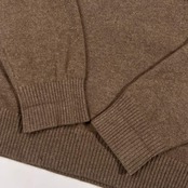 カシミヤ100% sam scuri サムスクーリ Vネック ニット セーター L/ブラウン系 メンズ