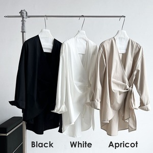 Irregular Waistband Tied Shirt / イレギュラー ウエストバンド タイ シャツ