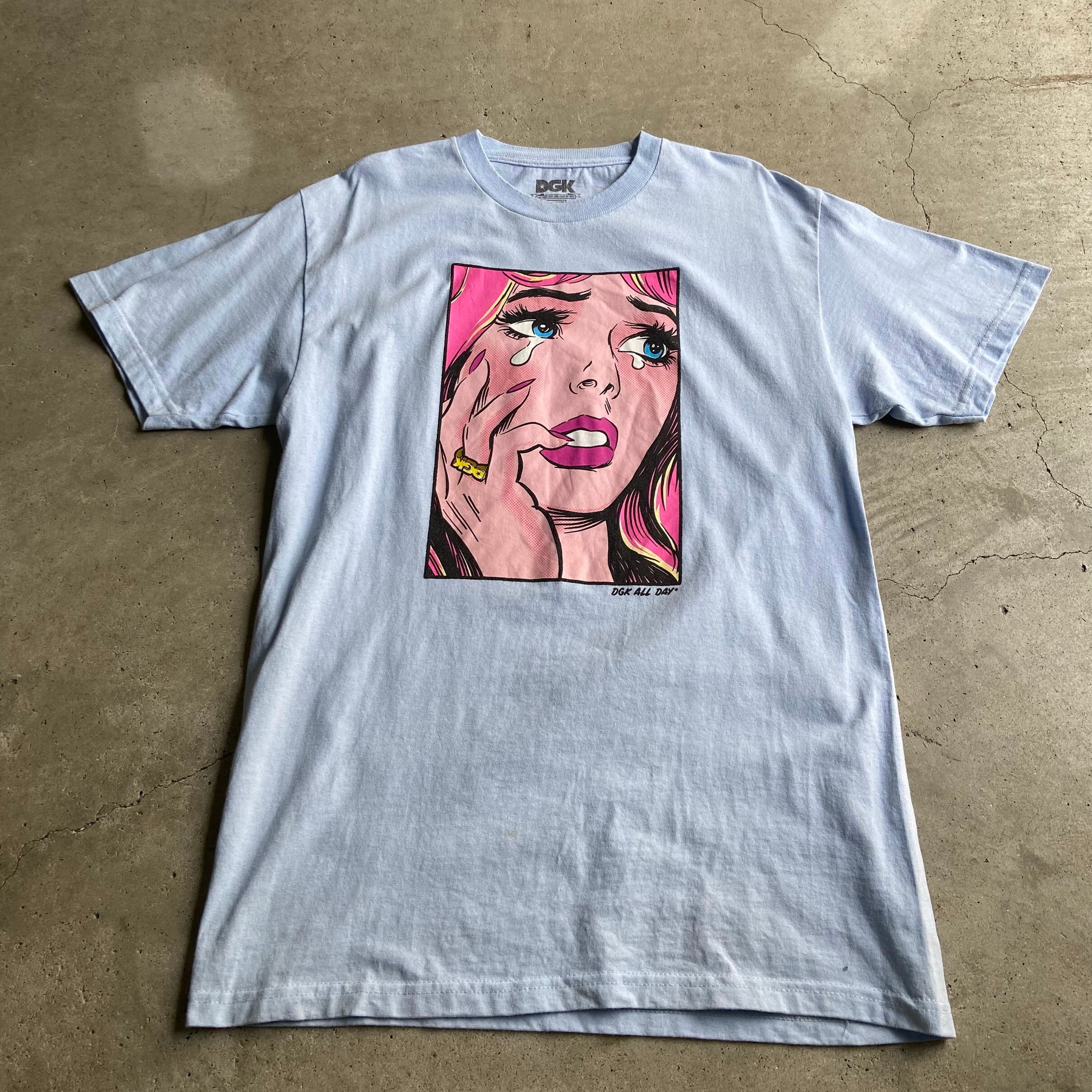 DGK ディージーケー アメコミ プリント Tシャツ メンズM 古着 ライト