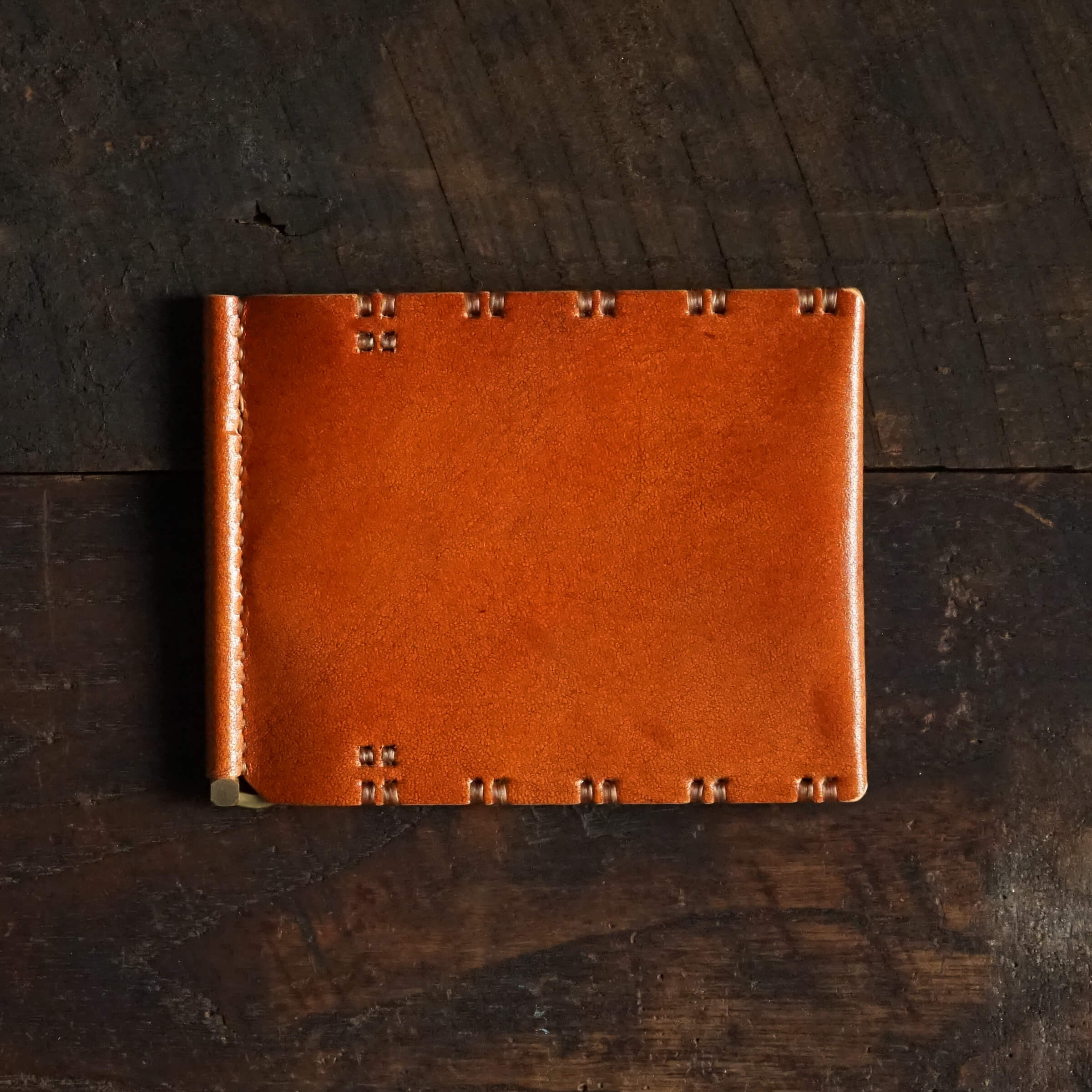 札ばさみ / マネークリップ 牛革柿渋 | lore + needles / ロー・アンド