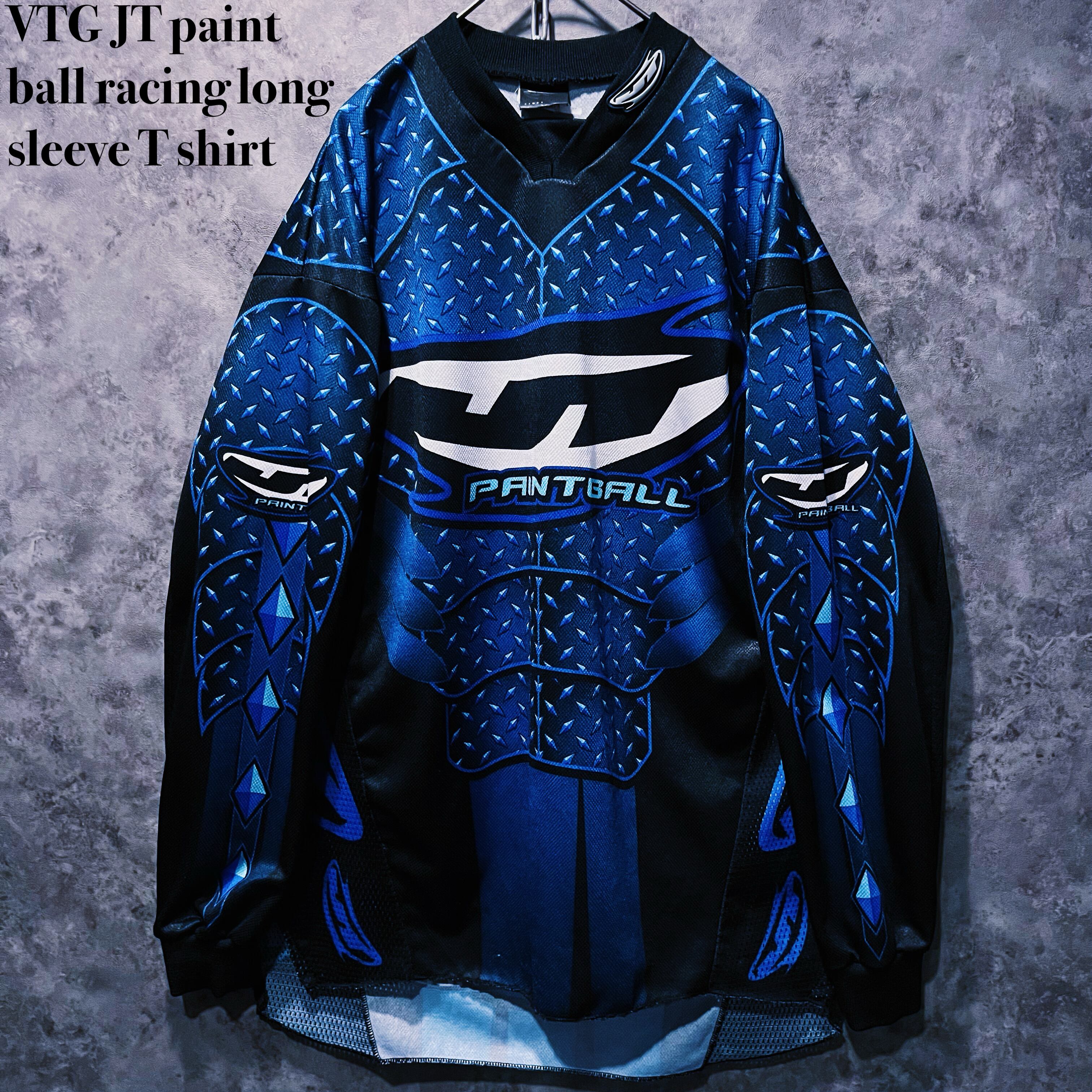【doppio】VTG JT paint ball racing long sleeve T shirt