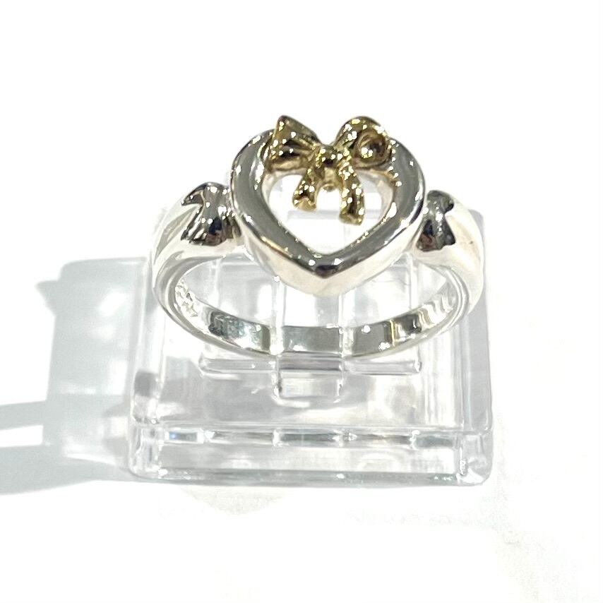 TIFFANY & Co.】【9号】2954 heart with ribbonハート リボン リング