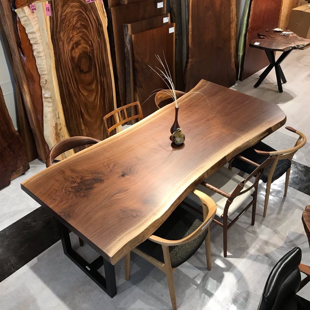 ウォールナット _2300×1000ー870ー930×58_横浜店_テーブル天板/一枚板 251389  t001