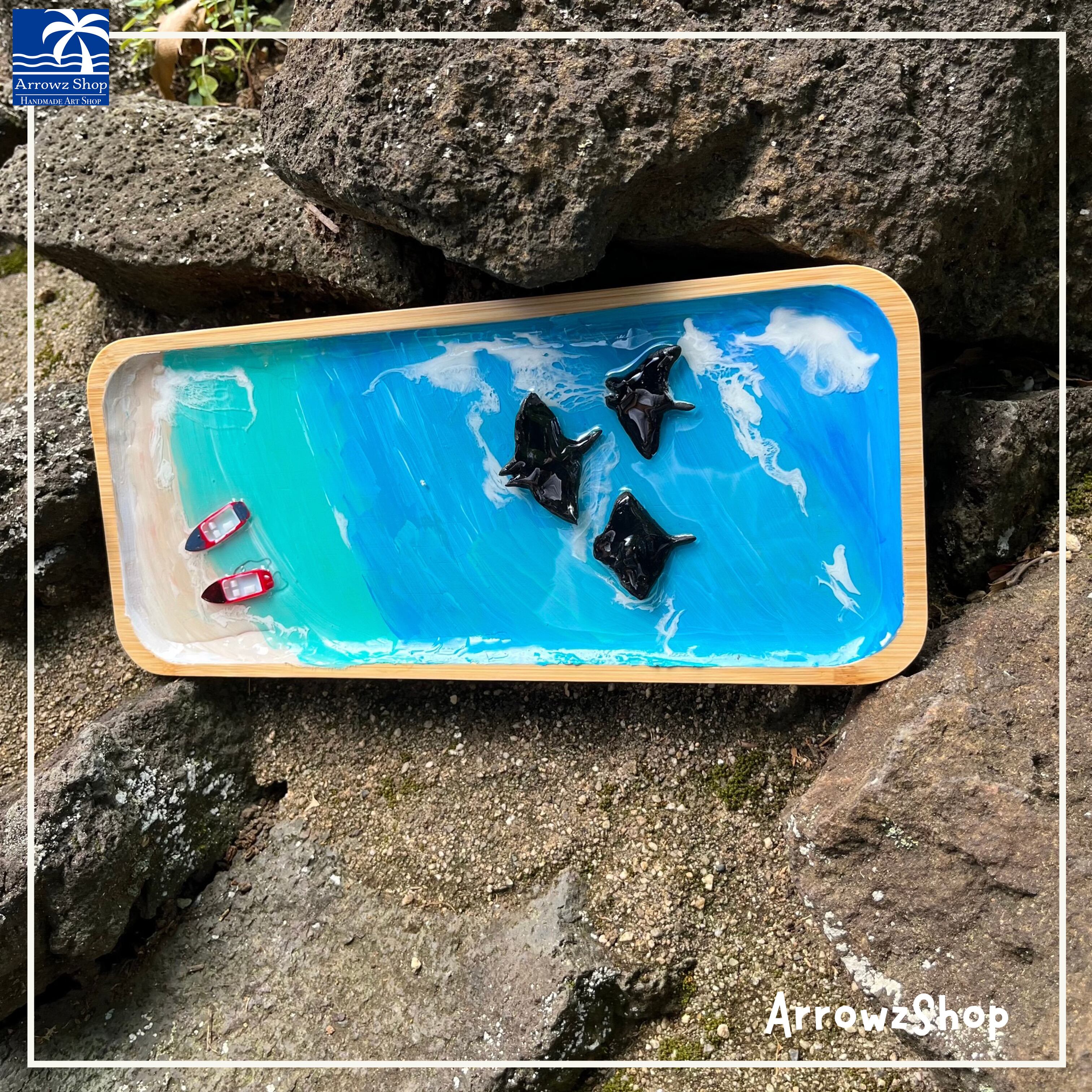 KN17】レジンアート 海アート 海レジンアート 波アート インテリア
