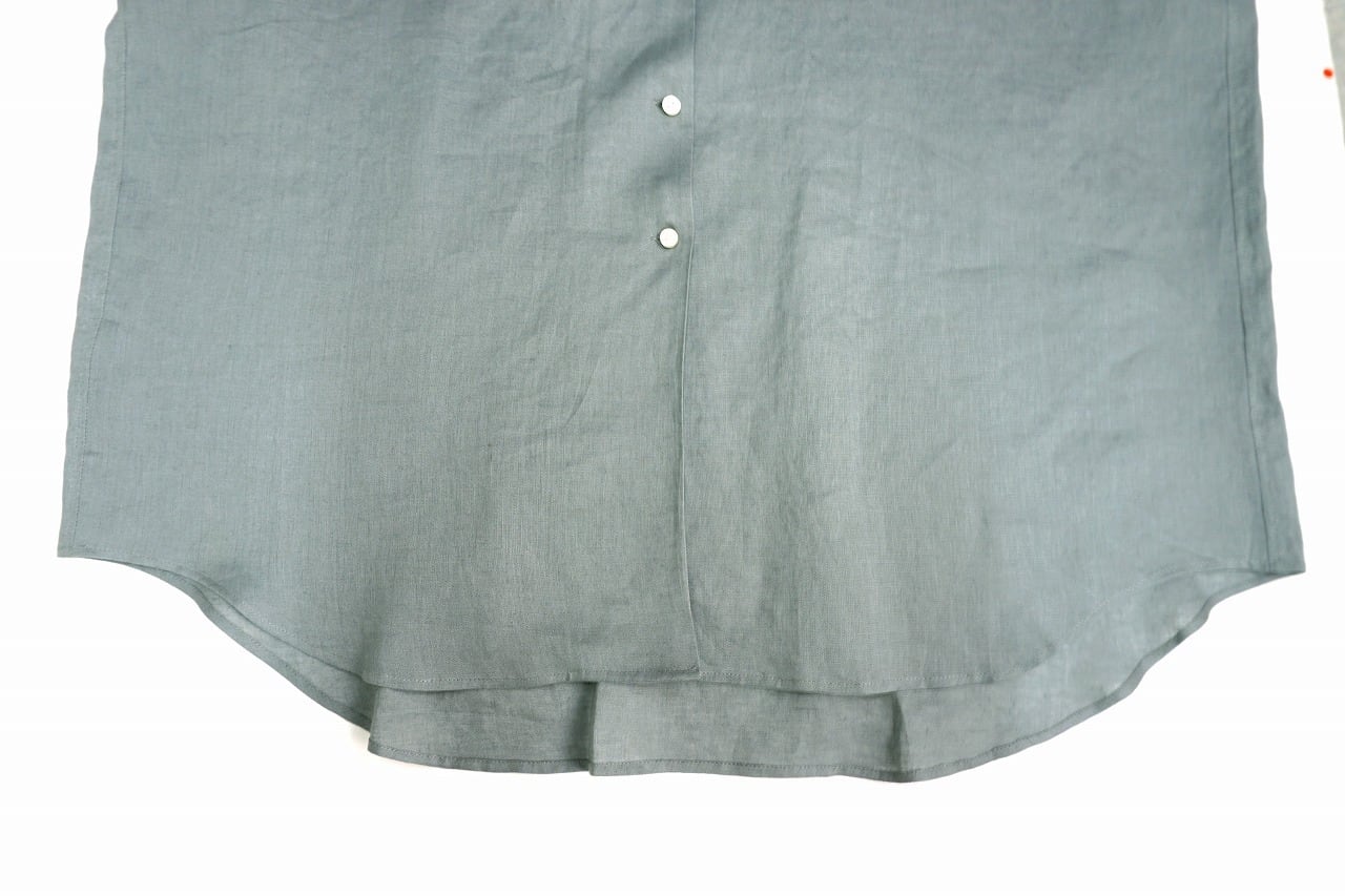 French Linen Open Collar S/S O/P