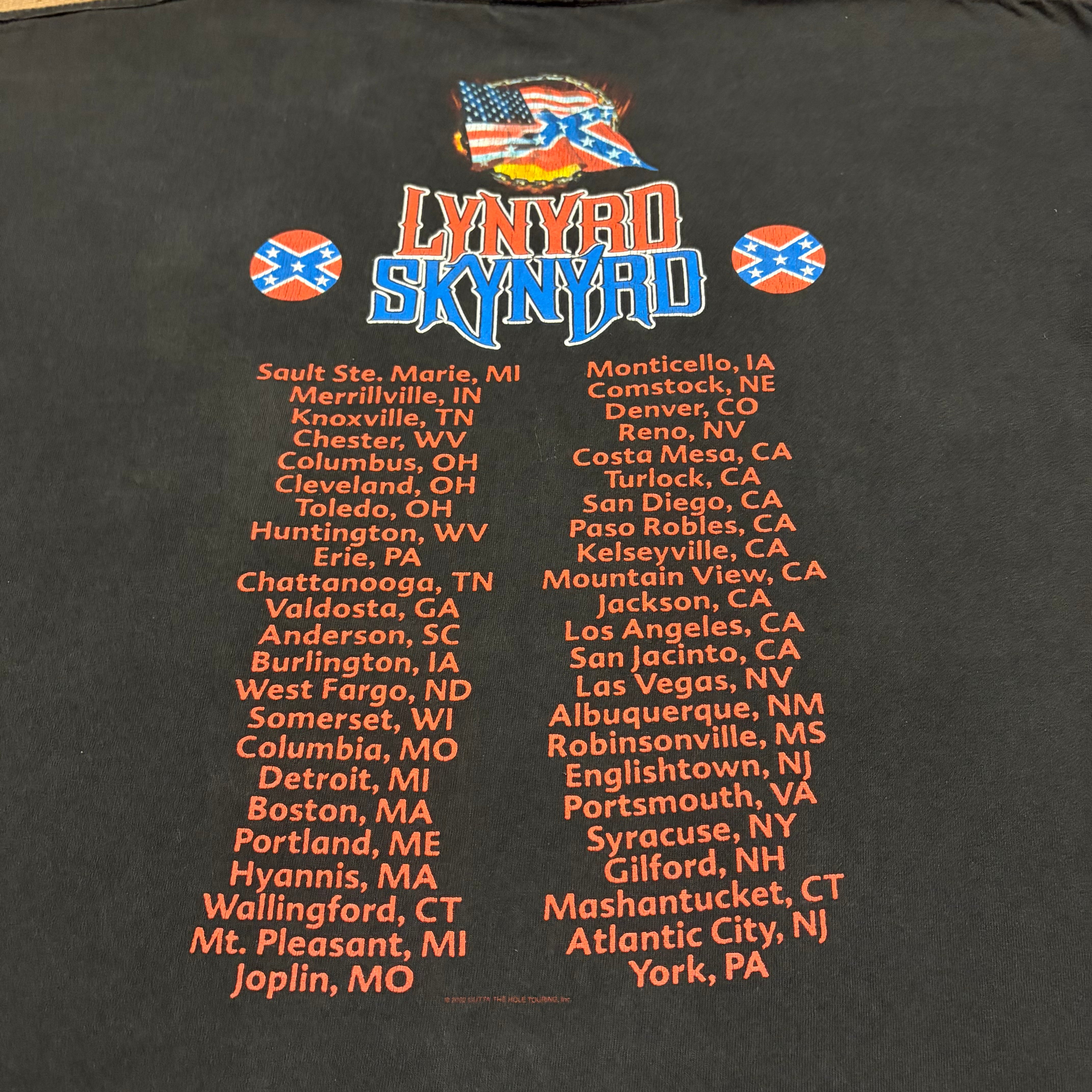 2002 Lynyrd Skynyrd Tour T-shirt size XL | DESERTSNOW
