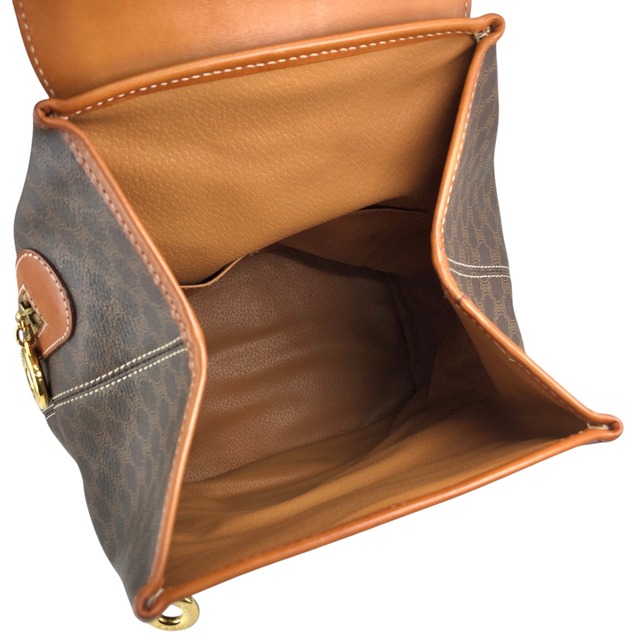 CELINE セリーヌ バックパック ブラウン マカダム PVC フラップ vintage ヴィンテージ オールド mesz66