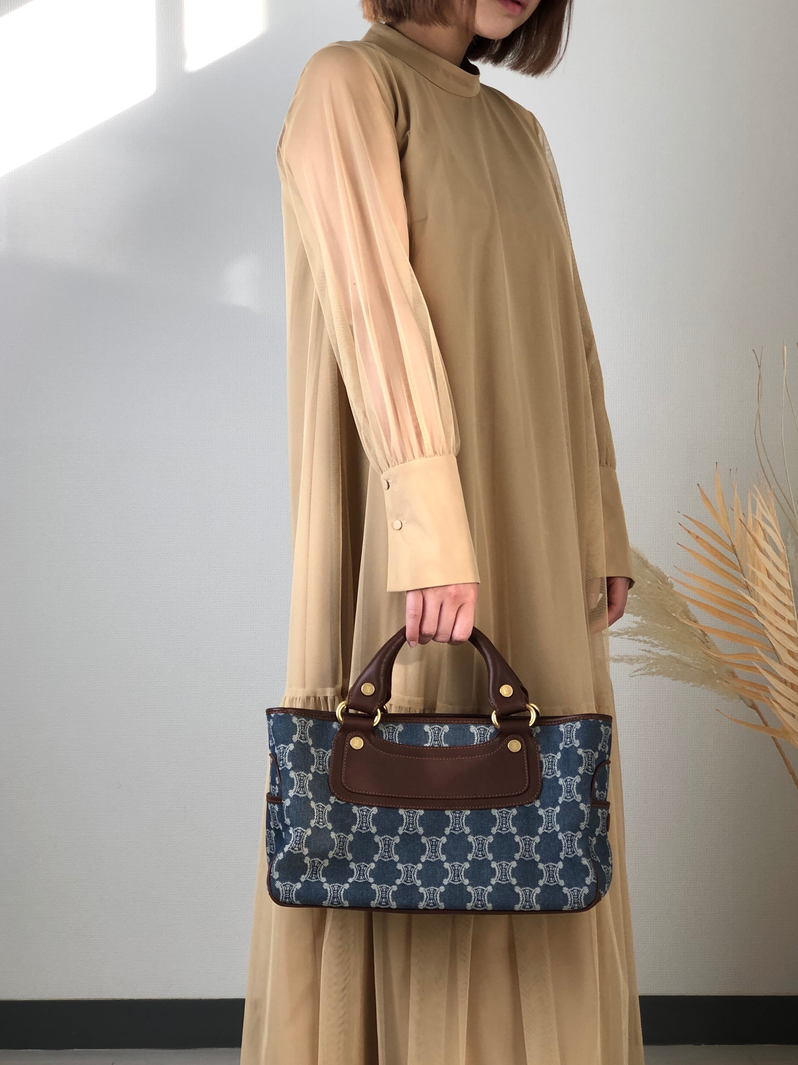 日本直送 名牌中古包 】CELINE セリーヌ パリマカダム ハンドバッグ 