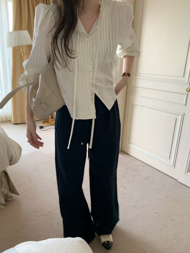 (予約) pretty young thing / Lyocell banding pants 2color