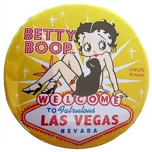 Betty Boop ベティーちゃん 缶バッジ Lサイズ ラスベガス