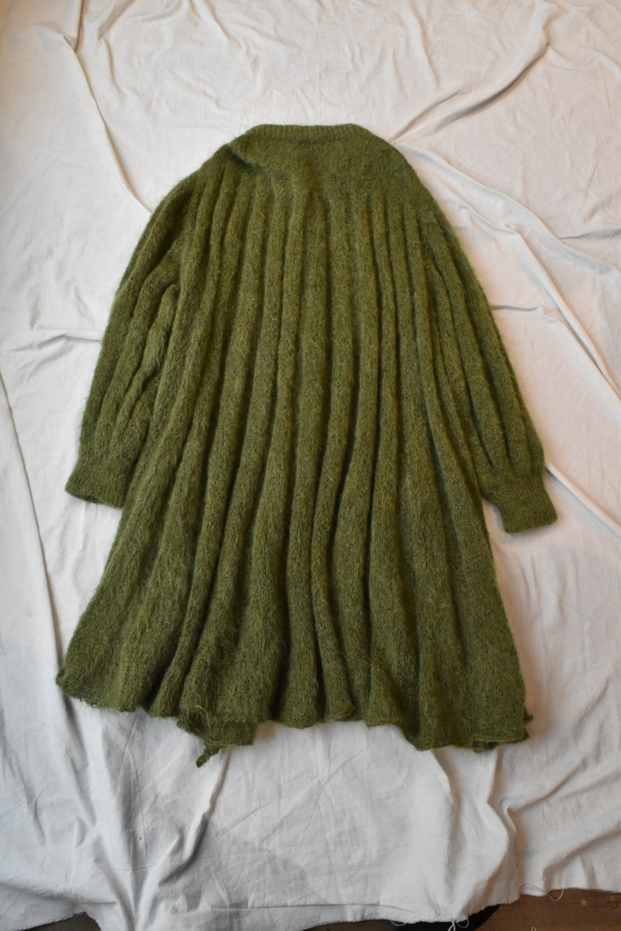 Green Maxi-long cardigan