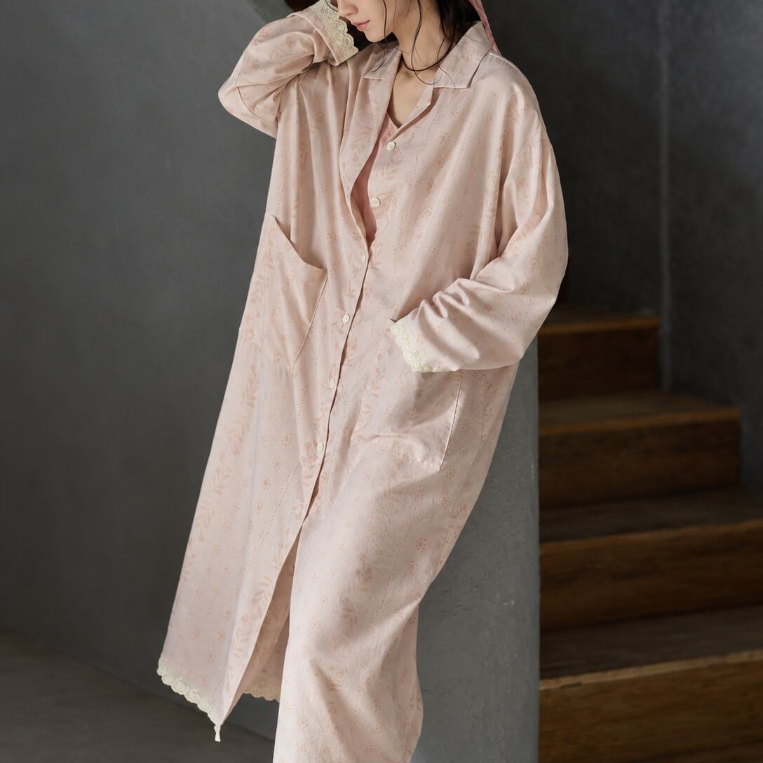 【M-2XL】flower pattern one-piece style room wear p1731
