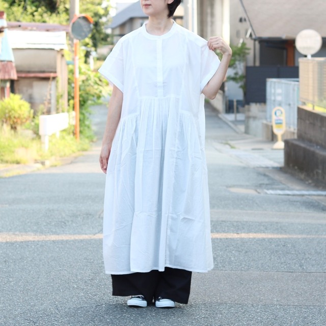 スウィッチング シャツワンピース
