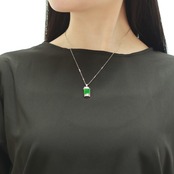 翡翠ペンダントトップ K18WG 長方形ペンダント A貨翡翠 S_jd1030