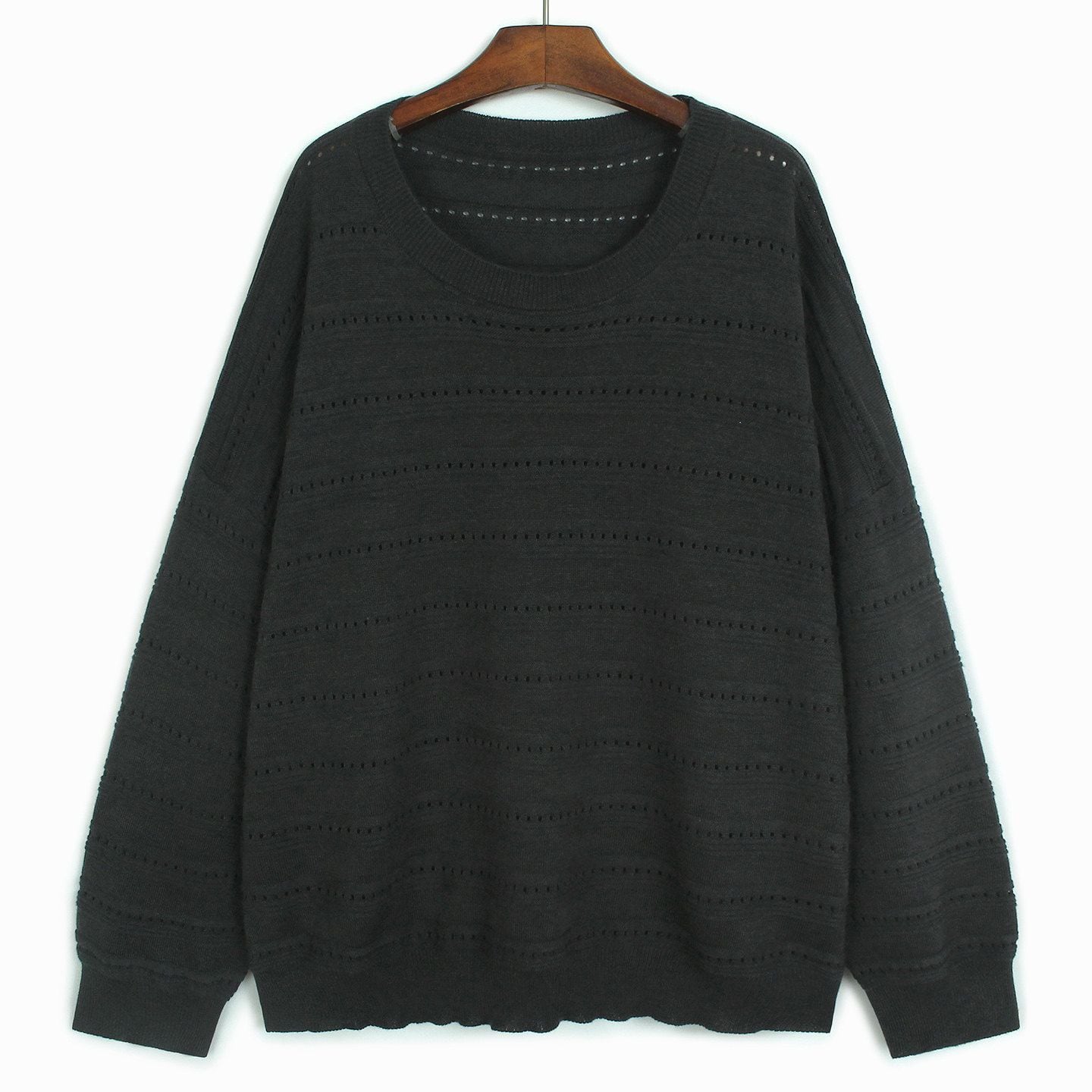 RELAXED LOOSE FIT PULLOVER KNIT TOP M-18513
